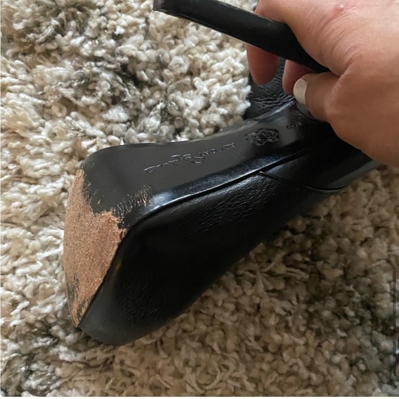 Report Signature Mott peep toe heeled booties, black, size 6 - Picture 10 of 16